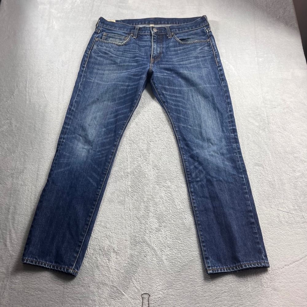 J.Crew 484 Slim Fit Kaihara Japanese Denim Jeans Mens 34x30 Medium Wash Blue